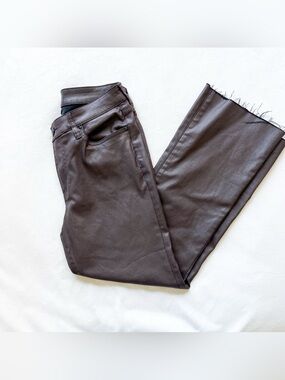 Kut from the Kloth Dark Brown Flared Coated Jeans - Size 8